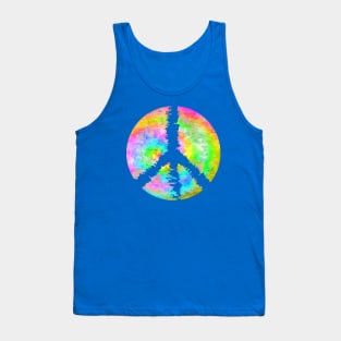 Tie Dye Peace Sign Tank Top